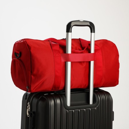 Board Road on Lightning, external pocket, suitcase holder, long belt, red color-3