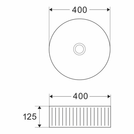 Haloine shell Wave Solo, round, white color, 40x40x12.5 cm-4