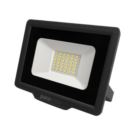 Jazzway LED spotlight, PFL-C3 30W, 6500K, IP65, hardened transparent glass