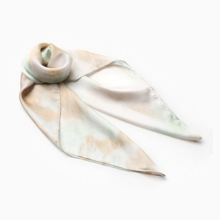 Women's scarf, dairy color, size 70x70 cm