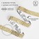 Thermoclay rhinestones, d = 4 mm, width - 12 mm, 4.5 ± 0.5 m, gold color