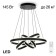 Suspended Citilux “duet” CL719651, 60x60x30 cm, 3x48.33W, LED, Black Color Black