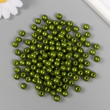 Set of beads "Pearls" d 8 mm, 250 g, khaki