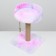 A column-bungee with a sunbed, 35 x 35 x 50 cm, pink-white