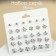 Pusets 15 pairs "minimal" flowers and hearts, white color in silver