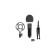 Microphone RITMIX RDM-160, 20-20000 Hz, Jack 3.5, USB, 1.5 m, black