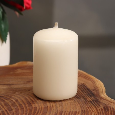 Candle - cylinder, 4 × 6 cm, 9 hours, champagne-1