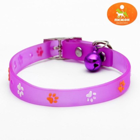 A collar of frost -resistant soft plastic "Paws", 28, 5 x 1 cm, a mix of flowers