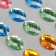 Sticker of rhinestones plastic "oval" mix 18x8 cm
