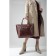 Luggage bag, external pocket, long belt, brown color