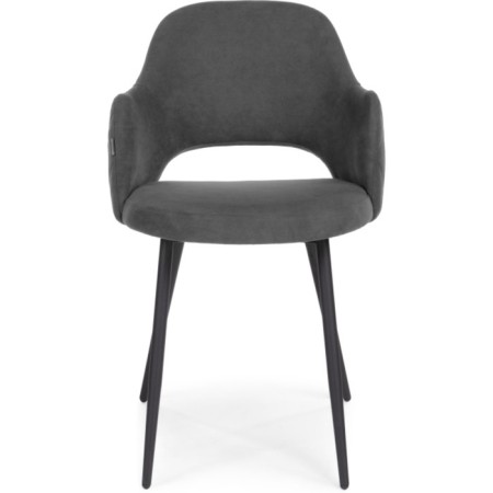 STULL OF A MIGRAL CARCASAS GUTALL/velor, black/dark gray 51x56x82 cm-2
