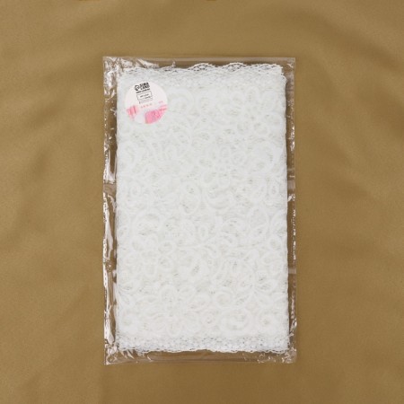 Lace elastic fabric, 220 mm × 2.7 ± 0.5 m, white color-3