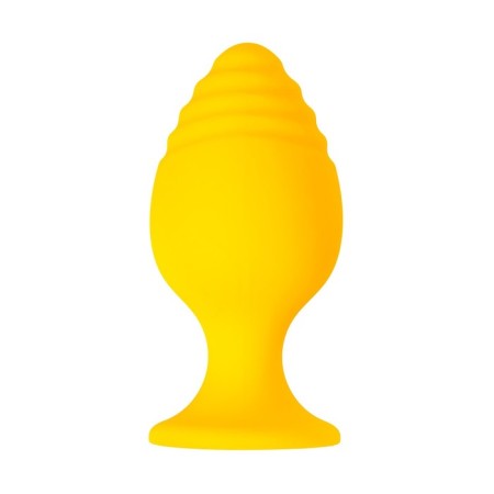 Anal sleeve Todo by toyfa riffle, silicone, 6 cm, yellow color-2