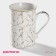 Gold porcelain mug, 300 ml, white color