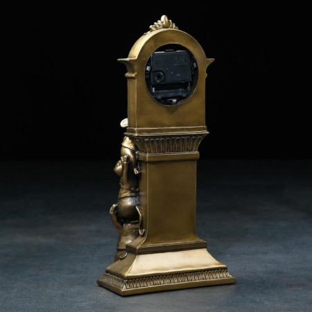 Watch of desktop fireplaces "Clock with mice", 9 x 16 x 34 cm, bronze-1