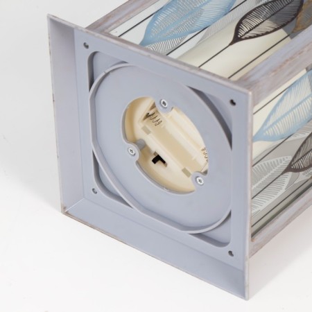 Three sheets nightlight LED from batteries 3HAAA Gray with a golden patina 14x14x29.5 cm Risalux-5