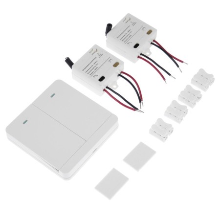 Wireless switch VVL-0011, 2 keys, radius up to 50 m, 10A, 220 V, white-4