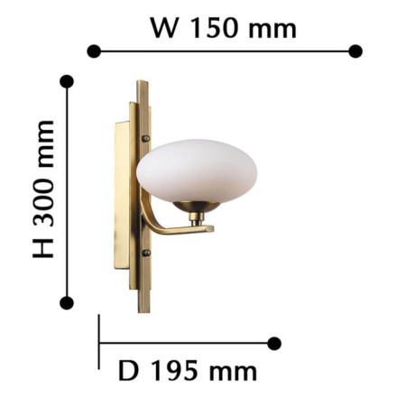 Sconces pernetti, 40W G9, brass color-2