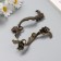 Handle for the casket metal "ancient" bronze set 2 pcs 8.5x2.6 cm