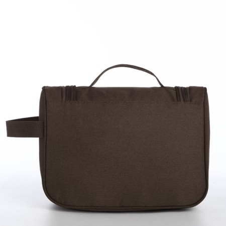 Cosmetic bag classic, 24.5*8.5*18, lightning departure, hook, brown-1