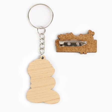 Gift set "Where are my gifts?" badge and keychain, 8.3 x 12 cm-4
