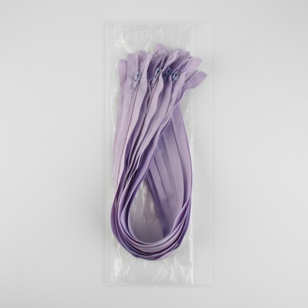 Lightning "Spiral", No. 5, detachable, automatic lock, 50 cm, lilac color-2