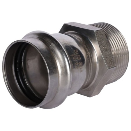 Adapter Rommer RSS-0021-042112, VPR-HR, D = 42 mm x 1 1/2 ", press, stainless steel-2