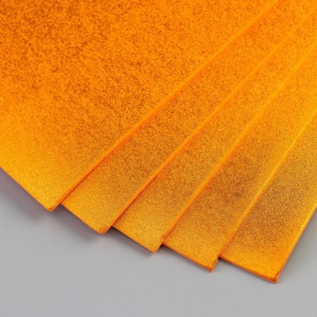 Foamiran metallized "copper" 2 mm format A4 set of 5 sheets-3