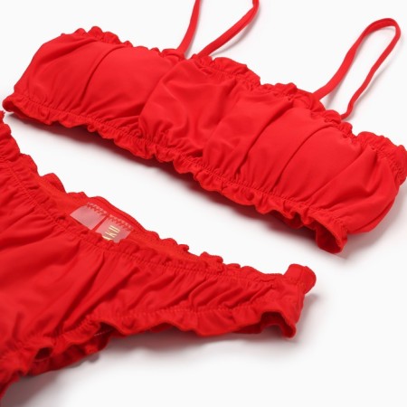 Swimsuit female separate minku color red, size 44-4