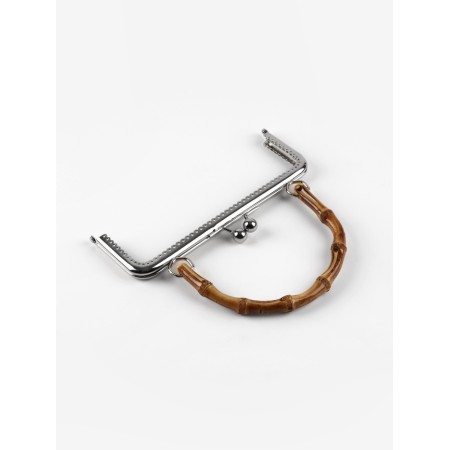 Farmire is sewn, 21 × 9.5 cm, with a bamboo pen D = 11 × 15.5 cm, brown, silver