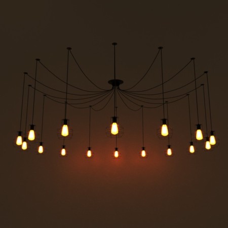 Lamp "Spider" 16he27 40W Black Bayerlux-26