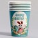 Paper glasses "Light Easter" with a bunny, 6 pcs