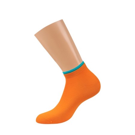 Women's socks Mini Fresh with a double elastic band, size 39-41, Orange color-1