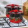 Set of pots "Ryabinka", 2 items: 4/5.5 l, enameled covers, induction