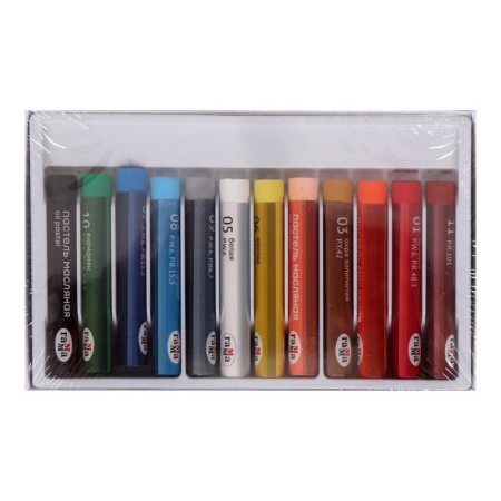 Oil pastel, set of 12 colors, gamma "Studio", D-8mm, L-65mm, in a cardboard box-1