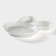Porcelain dish for feeding Magistro "Eared Zay" with two saucers, 27 × 22.5 cm, white color