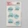 Stickers for gifts and flowers "Handmade in Blue", 9 x 16 cm