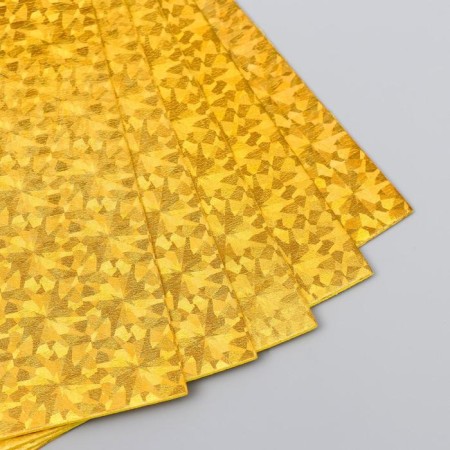 Foamiran hologram "Gold" 1.8 mm set 5 sheets 20x30 cm-2