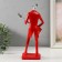 Souvenir Polystone "Musician with a guitar" Red with silver 27.5x7.5x12.5 cm