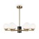 Suspended lamp Freya Fr5230PL-06BS Marble, 670x670x560 mm, E27, 6x60W, brass color