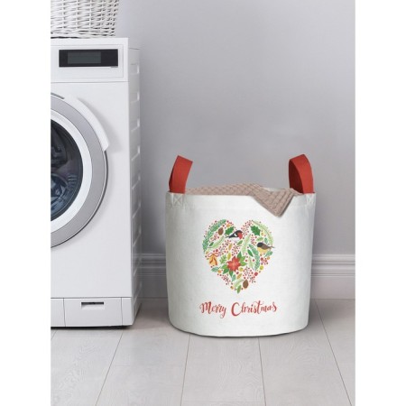 Basket for storing things "New Year's heart", size 35x35 cm