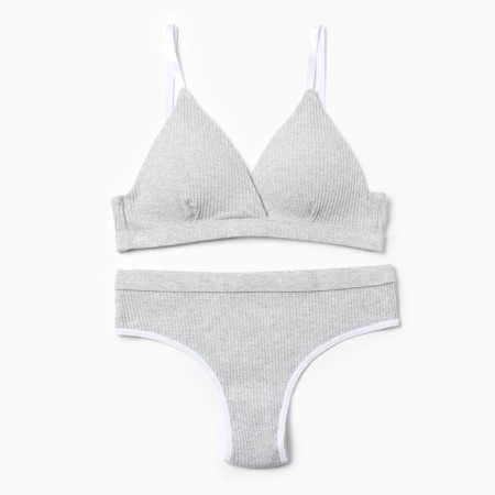 Female set (top, panties) Gray color, size 44-46-15