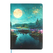 Delicidal of a non -combined A5 136 sheets, leatherette Devente. Nature, a solid cover with foam rubber, perforation, liesse, block 70, green