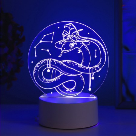 Lamp "Snake in the Hat" Led RGB from the network 13.2x9.5x13.9 cm-8