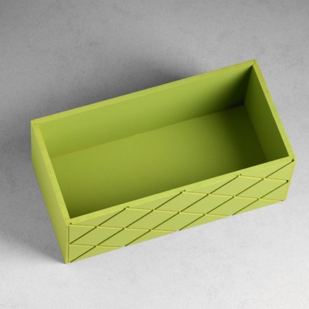 Wooden Kashpo "Hellas Big, Pack", 25 × 12.5 × 10 cm pistachio-2