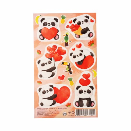Panda stickers 10x16 cm-1
