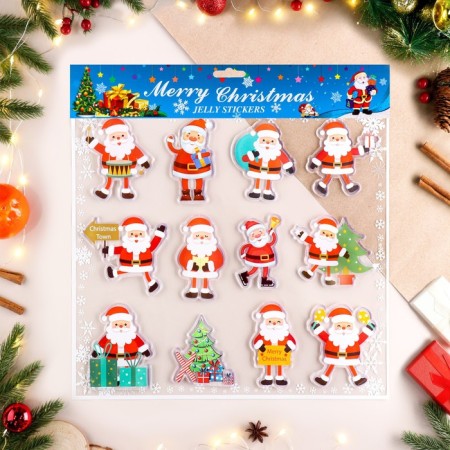 Stickers on the windows "New Year" Santas Frosts, 30 x 25 cm-1