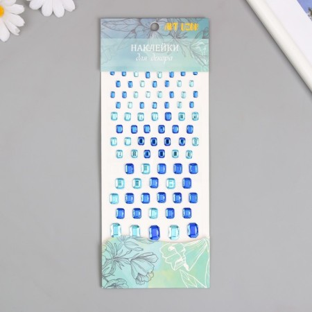 Sticker Plastic Rhinestones "Rectangular of different sizes" MIX 9x16.5 cm