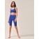 Female top in the rub on wide straps TOP SPALLA LARGA RIB, size 44-46, blue color