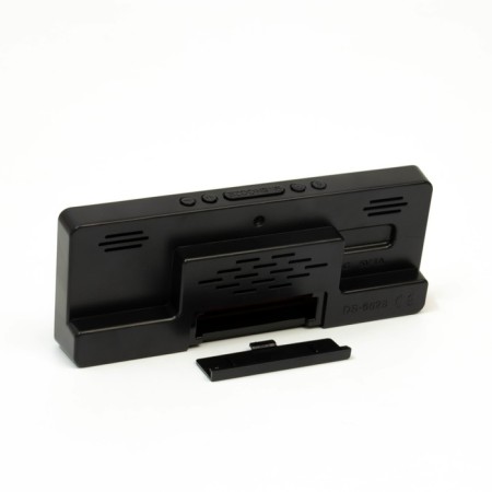Electronic table hours: alarm clock, thermometer, calendar, USB, 15x6.3 cm, white numbers-3